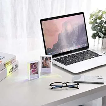 Phattopa Instax Mini Film Photo Frames 2x3, Iridescent Acrylic Picture Frames, 3 Pack