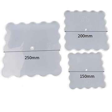 3-Tier Cupcake Stand Resin Mold, Chris.W 3 Layers Molds for Resin, Epoxy Resin Tiered Tray Mold, Geode Silicone Casting Mold with Hardware Fittings for Making Cake Serving Holder(Square)