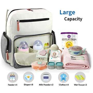 Diaper Bag Backpack, Multifunction Diaper Bags for Baby Girl-Boy,Unisex Baby BagTravel Backpack,Waterproof Backpack