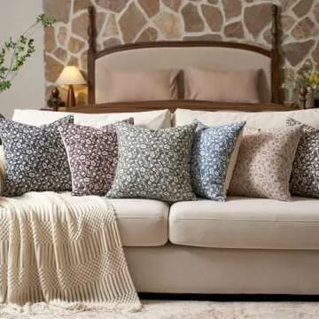 Aeckself Floral Pillow Covers Set of 2 for Home Decor