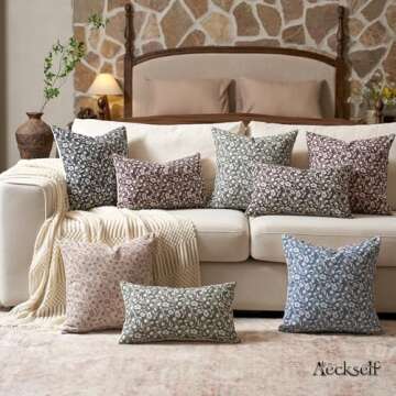 Aeckself Floral Pillow Covers Set of 2 for Home Decor