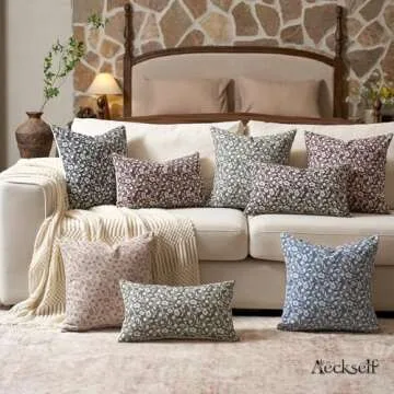 Aeckself Floral Pillow Covers Set of 2 for Home Decor