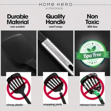 Home Hero 44-Piece Silicone Kitchen Utensils Set for Cooking