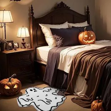 Spooky TRUEDAYS Halloween Bath Mat Non-Slip Ghost Rug