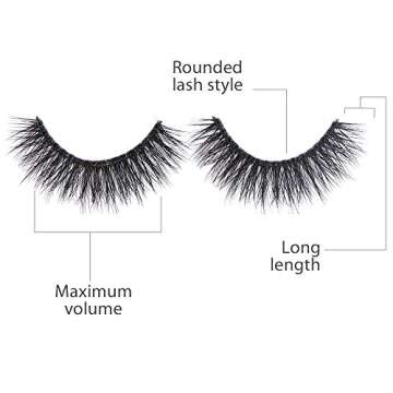 Ardell False Eyelashes Mega Volume 252, 2 packs (4 pairs per pack)