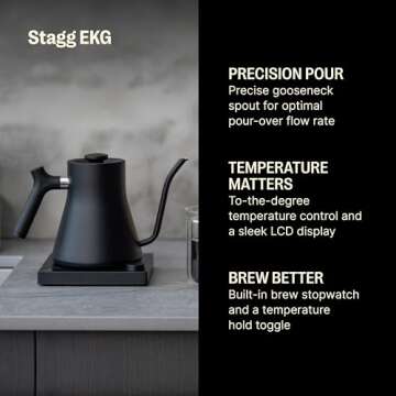 Fellow Stagg EKG Electric Gooseneck Kettle for Precise Brewing
