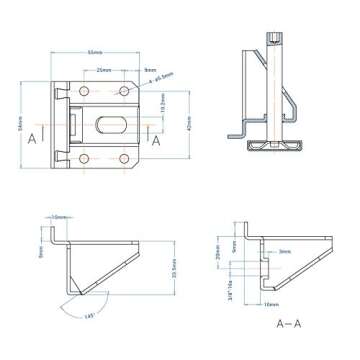 Rok Hardware Heavy Duty Adjustable Leg Levelers 8000 lbs