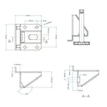 Rok Hardware Heavy Duty Adjustable Leg Levelers 8000 lbs