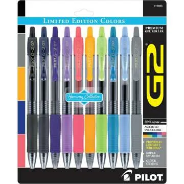 PILOT G2 Harmony Ink Gel Pens - 10 Pack, 0.7mm