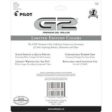 PILOT G2 Harmony Ink Gel Pens - 10 Pack, 0.7mm