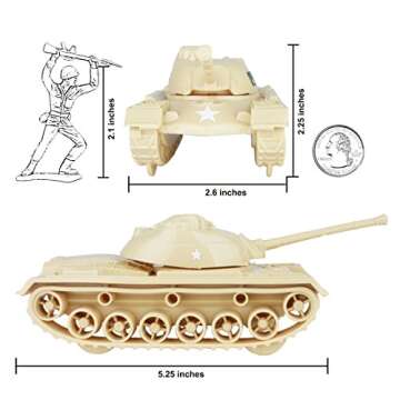 TimMee M48 Patton Tank Set - Desert Tan 3pc Made in USA