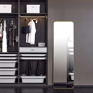 VINGLI Gold Floor Mirror - Elegant Full Length Design