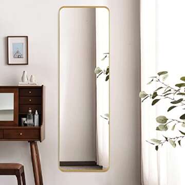 VINGLI Gold Floor Mirror - Elegant Full Length Design