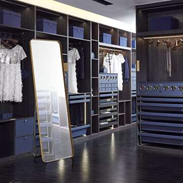 VINGLI Gold Floor Mirror - Elegant Full Length Design