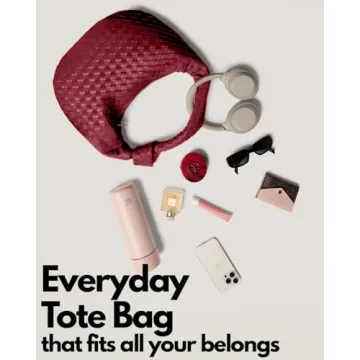 Apryl Woven Vegan Leather Tote Bag for Women Burgundy