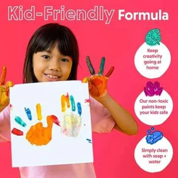 Vibrant 24 Pack Non-Toxic Acrylic Paint Set for Everyone