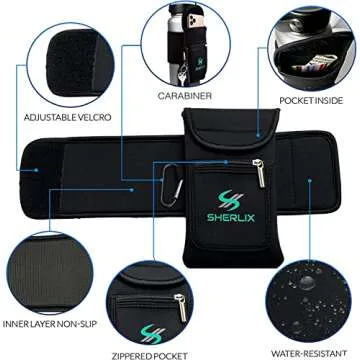 Waterproof SHERLIX Gym Water Bottle Pouch for Active Lifestyles