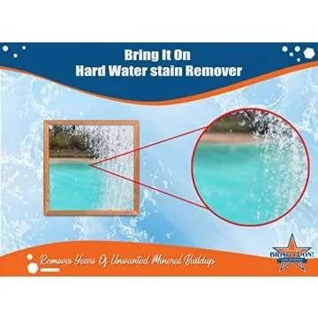Bring It On Cleaner Hard Water Stain Remover - Soap Scum, Calcium, Lime Scale, Remover for Shower Door, Tile, Glass, Fiberglass, Bathroom, Sink, Stone, Door 32 Ounce