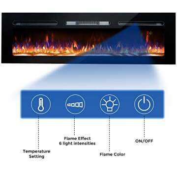 Shop BizHomart 60" Electric Fireplace for Cozy Ambiance