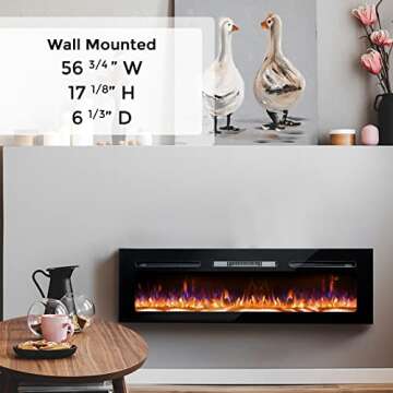Shop BizHomart 60" Electric Fireplace for Cozy Ambiance