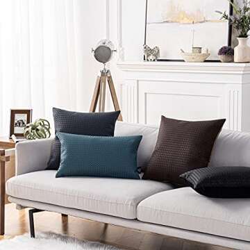 Trendy Phantoscope Faux Leather Pillow Covers Pack of 2