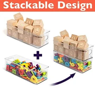 ClearSpace Plastic Pantry Organization and Food Storage Bin – Great Kitchen Storage – Fridge Organizer Bins – 4 Pack