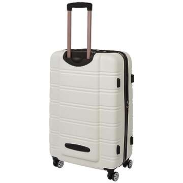 Rockland Melbourne Hardside Expandable Spinner Wheel Luggage, White, 2 Piece (20/28)