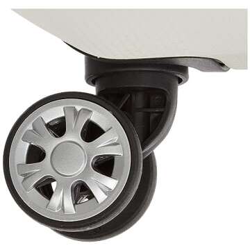 Rockland Melbourne Hardside Expandable Spinner Wheel Luggage, White, 2 Piece (20/28)