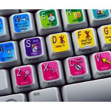 Adobe Premiere Keyboard Stickers for Easy Editing