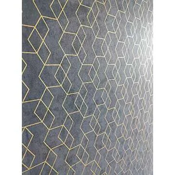 Stylish Peel and Stick Dark Grey Geometric Wallpaper