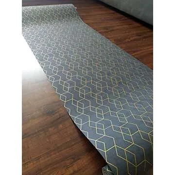 Stylish Peel and Stick Dark Grey Geometric Wallpaper