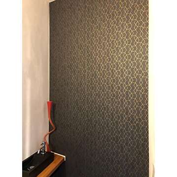 Stylish Peel and Stick Dark Grey Geometric Wallpaper