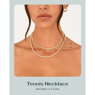 PAVOI 3mm Cubic Zirconia Tennis Necklace for Women | Stylish & Eco-Friendly