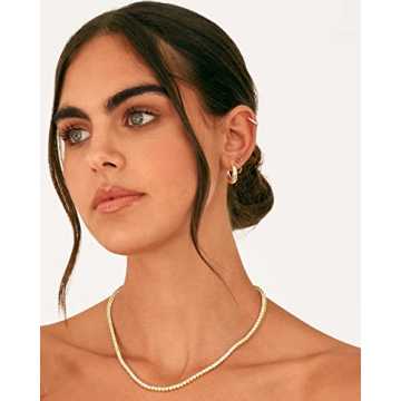 PAVOI 3mm Cubic Zirconia Tennis Necklace for Women | Stylish & Eco-Friendly