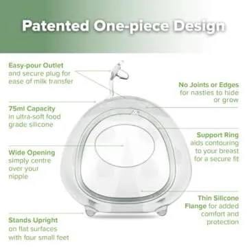 haakaa Breast Shells Nursing Cup Silicone Breast Milk Collector Milk Savers for Breastfeeding Nipple Shells Protect Sore Nipples Extra-Soft and Reusable - 2.5oz, 1 pc