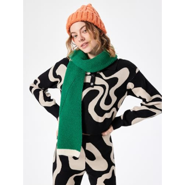 CIDER Cropped Collared Color Block Sweater for Women