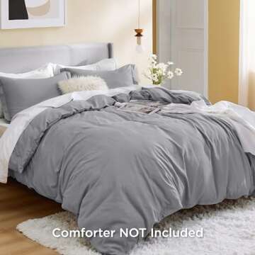 Bedsure Duvet Cover California King Size - Soft Double Brushed Bedding Set for Kids & Adults, Zipper...
