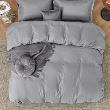 Bedsure California King Duvet Cover - Soft & Stylish Bedding Set