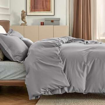 Bedsure California King Duvet Cover - Soft & Stylish Bedding Set