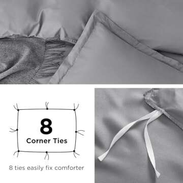 Bedsure California King Duvet Cover - Soft & Stylish Bedding Set