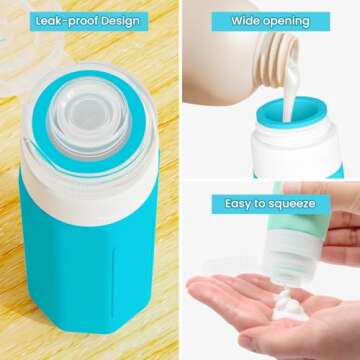 Ruinovate Travel Bottles for Toiletries - TSA Approved