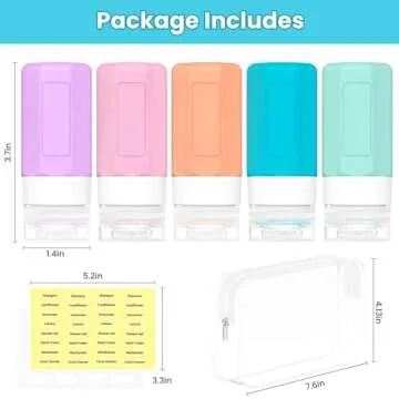 Ruinovate Travel Bottles for Toiletries - TSA Approved