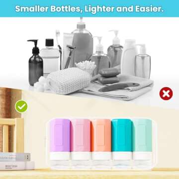 Ruinovate Travel Bottles for Toiletries - TSA Approved