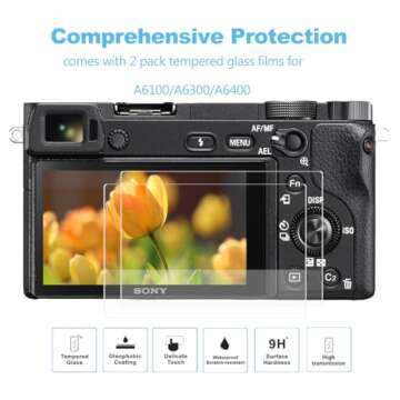 Pocoukate Case for Sony Alpha A6400, A6300, A6100 Camera, Soft Silicone Protective Cover Skin with S...