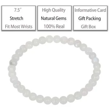 QOGIR Moonstone Bracelet - Unique Handmade Gemstone Gift