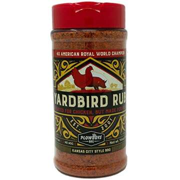 Plowboys Yardbird Rub - 14 oz BBQ Seasoning for Grilling Enthusiasts