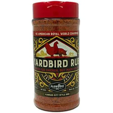 Plowboys Yardbird Rub - 14 oz BBQ Seasoning for Grilling Enthusiasts