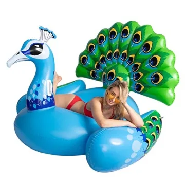 JOYIN Inflatable Peacock Float - Stylish Summer Pool Raft
