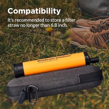 Membrane Solutions Portable Water Filter Straw for Outdoors