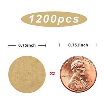 Yeachlaing 1200 Pieces 0.75 Inch Round Color Coding Labels for Garage Sales